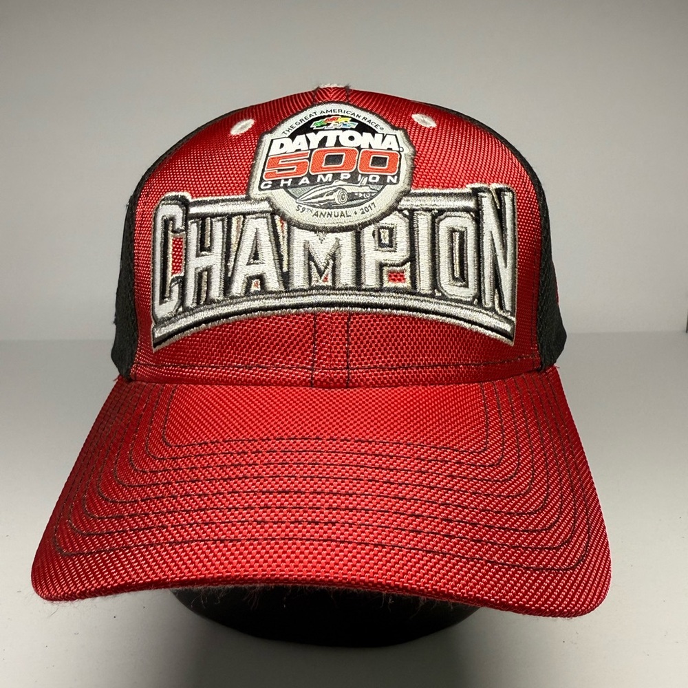 2017 DAYTONA 500 CHAMPION NASCAR Red/black Baseball Hat Cap #41 Adjustable